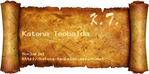 Katona Teobalda névjegykártya